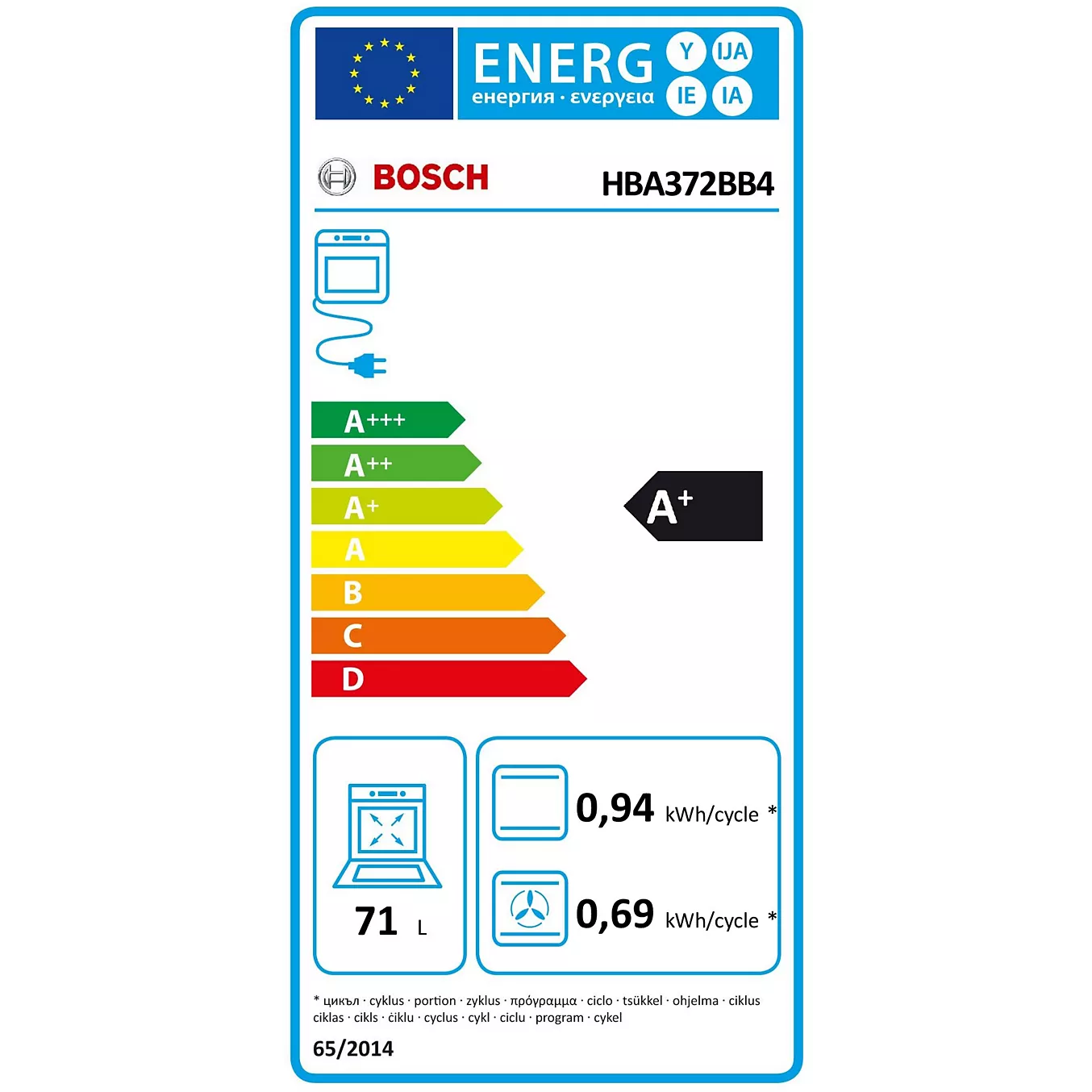 Four encastrable BOSCH HBA372BB4 airfry
