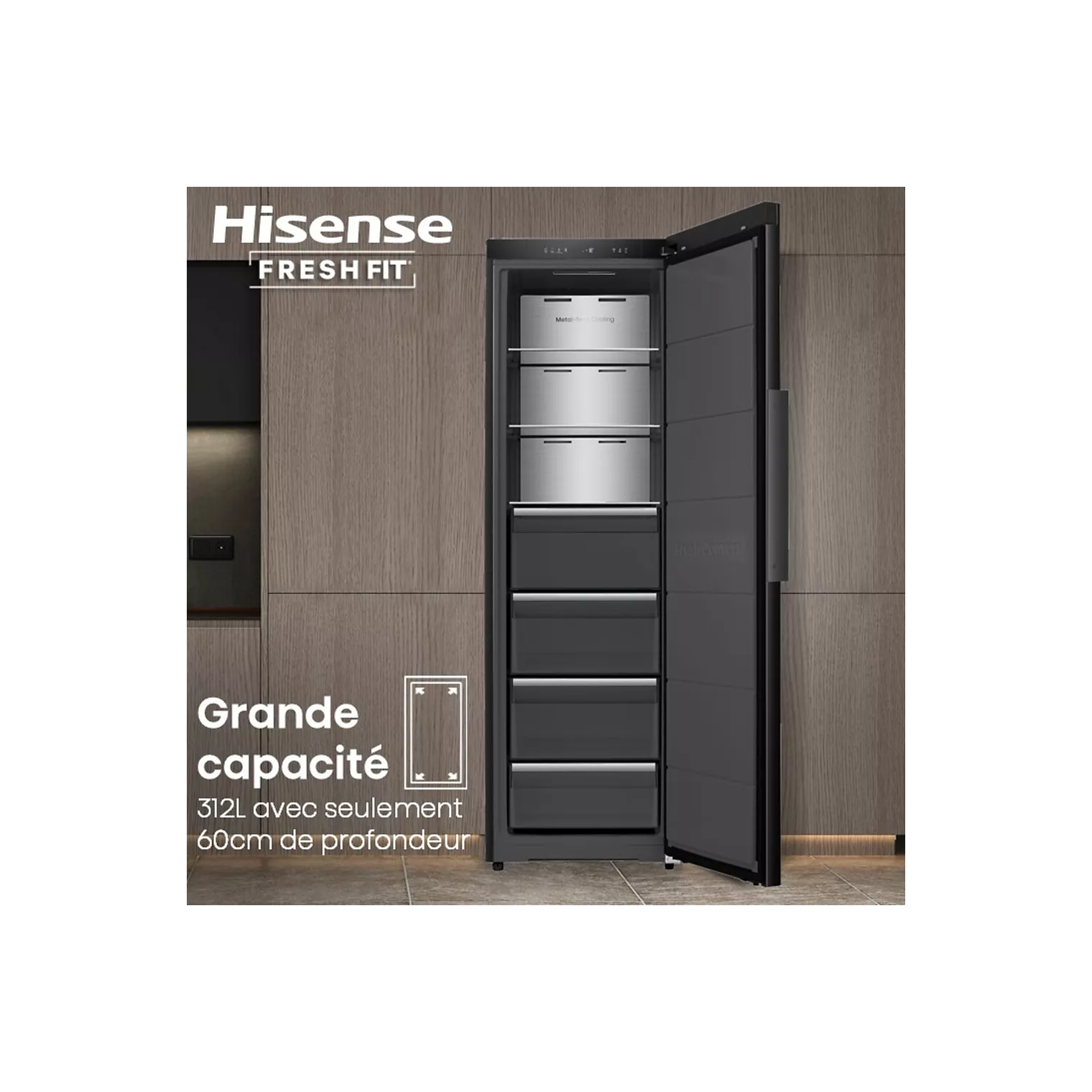 Congélateur armoire HISENSE FT5K310GSFC FreshFit