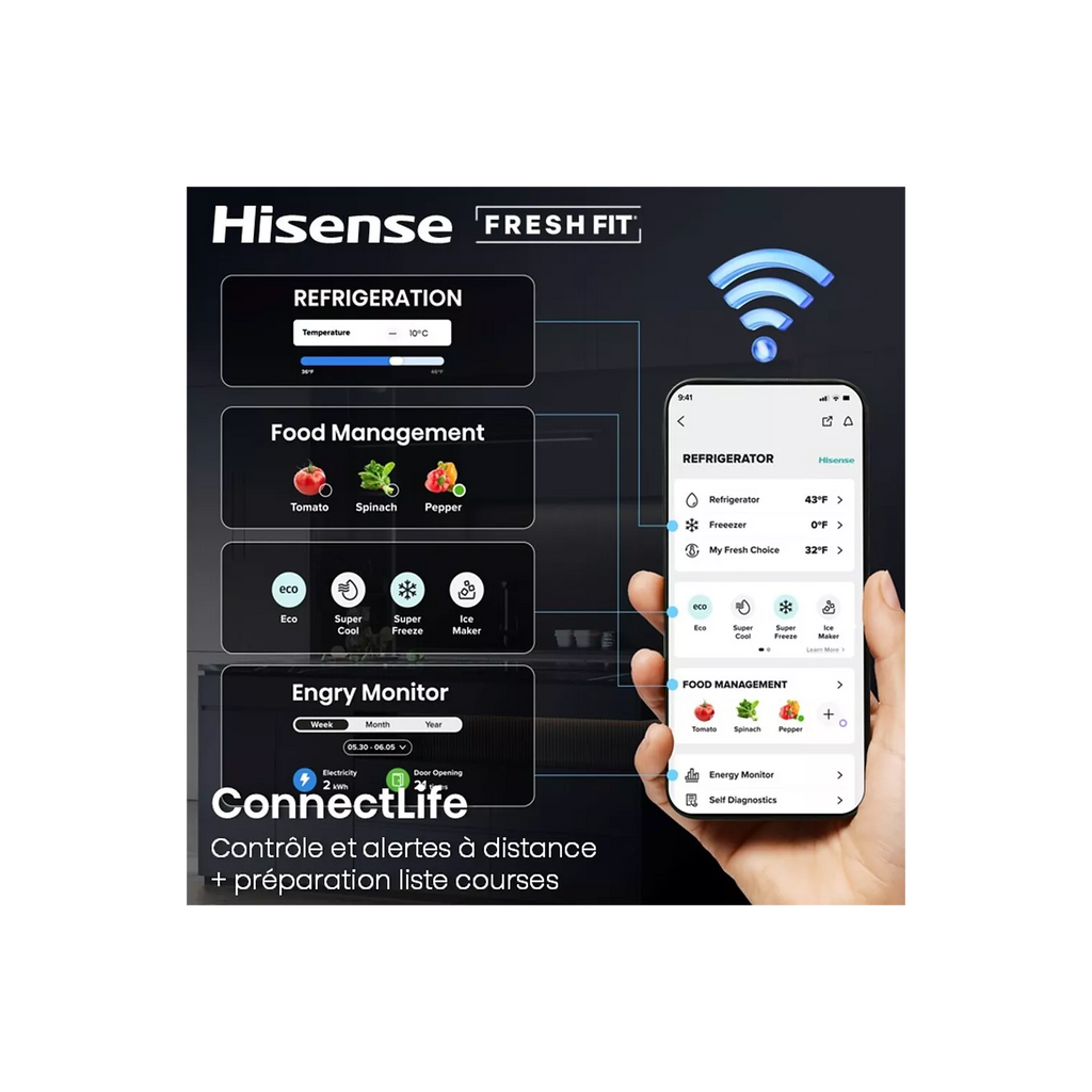Congélateur armoire HISENSE FT5K310GSFC FreshFit