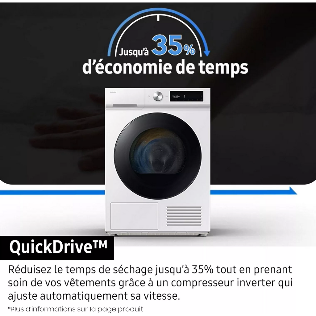 Sèche linge pompe à chaleur SAMSUNG DV90DG6845LK