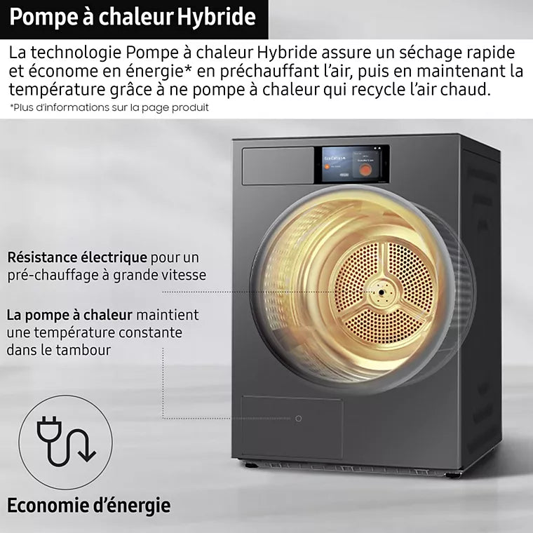 Sèche linge pompe à chaleur SAMSUNG DV90F09F4S