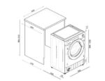 Lave linge sechant encastrable CBD 485 D1, Lavage 8kgs, séchage 5 kgs, 1400 tr/mn – Image 3