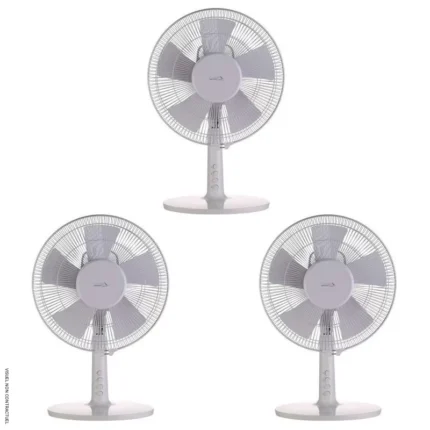 Lot de 3 ventilateurs de table blanc Alizé - AXELAIR