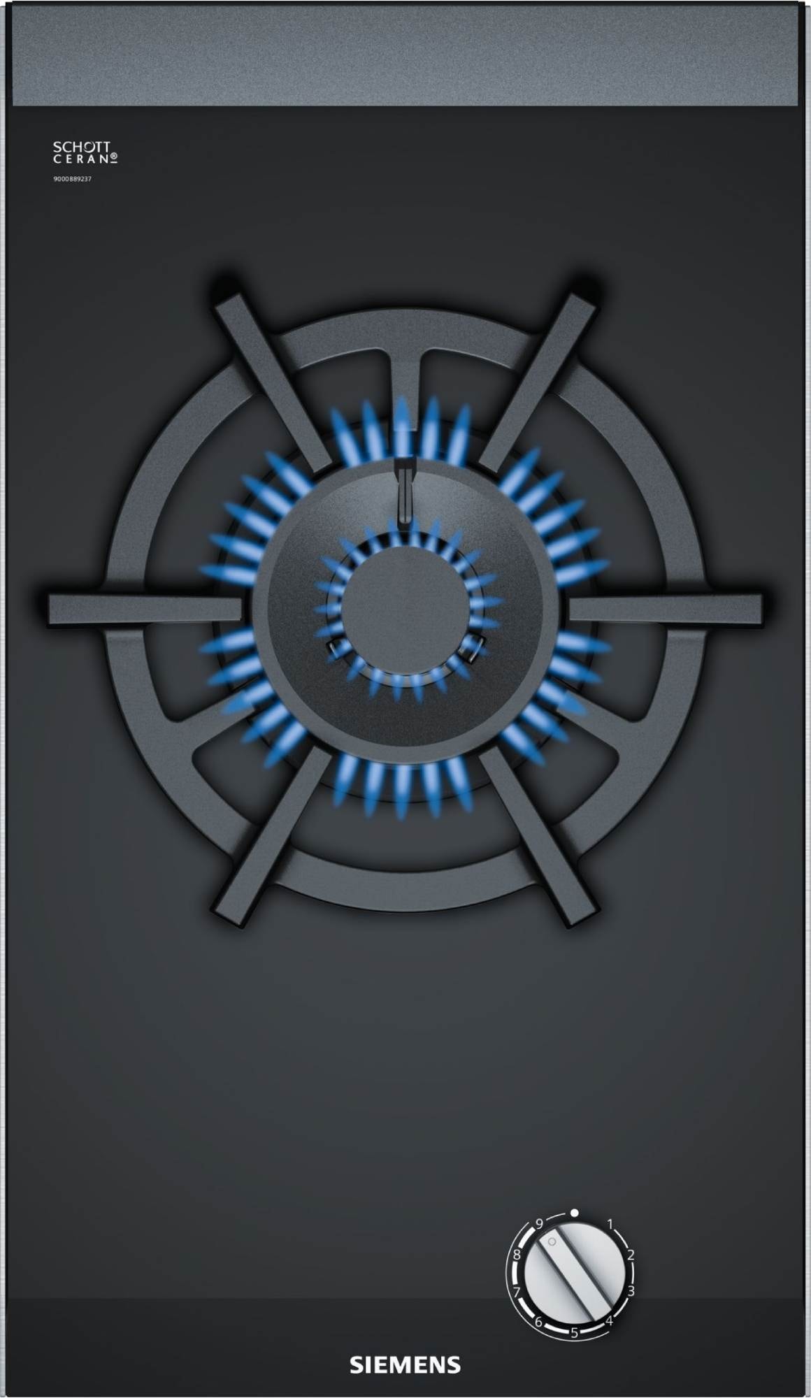 SIEMENS - Domino gaz ER3A6AB70 Wok gaz, verre vitrocéramique, 6100 Watt