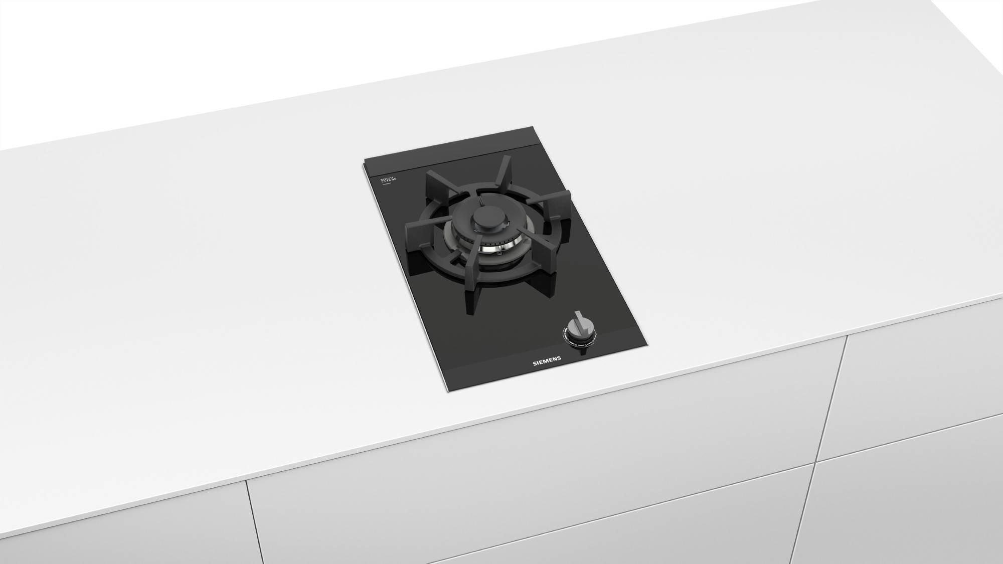 SIEMENS - Domino gaz ER3A6AB70 Wok gaz, verre vitrocéramique, 6100 Watt