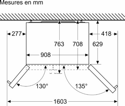 BOSCH - Réfrigérateur américain KAD93AIDP, Total No Frost