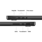 Ordinateur Apple MACBOOK Pro 14" Puce M5 CPU 10 / GPU 10 coeurs Mémoire RAM 24Go Stockage 1To SSD XDR Noir sidéral – Image 5