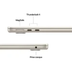 Ordinateur Apple MACBOOK Air 13" Puce M5 CPU 10 / GPU 8 coeurs Mémoire RAM 16Go Stockage 512Go SSD Lumière stellaire – Image 5