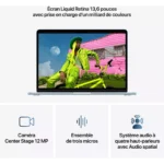Ordinateur Apple MACBOOK Air 13" Puce M5 CPU 10 / GPU 10 coeurs Mémoire RAM 24Go Stockage 1To SSD Bleu ciel – Image 4