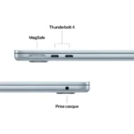 Ordinateur Apple MACBOOK Air 13" Puce M5 CPU 10 / GPU 10 coeurs Mémoire RAM 24Go Stockage 1To SSD Bleu ciel – Image 3