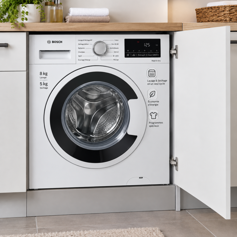 Lave linge séchant encastrable